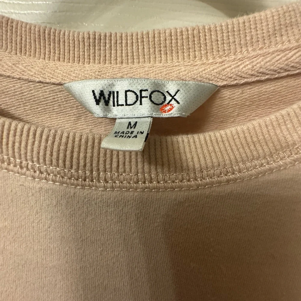 WILDFOX “But First Coctails” sweatshirt size M - Picture 5 of 6